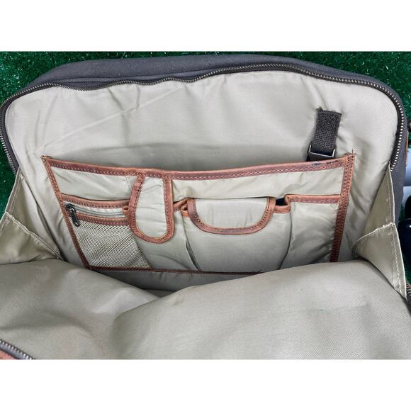 Bob Timberlake Briefcase/Messenger Bag Leather & Canvas - Picture 7 of 8